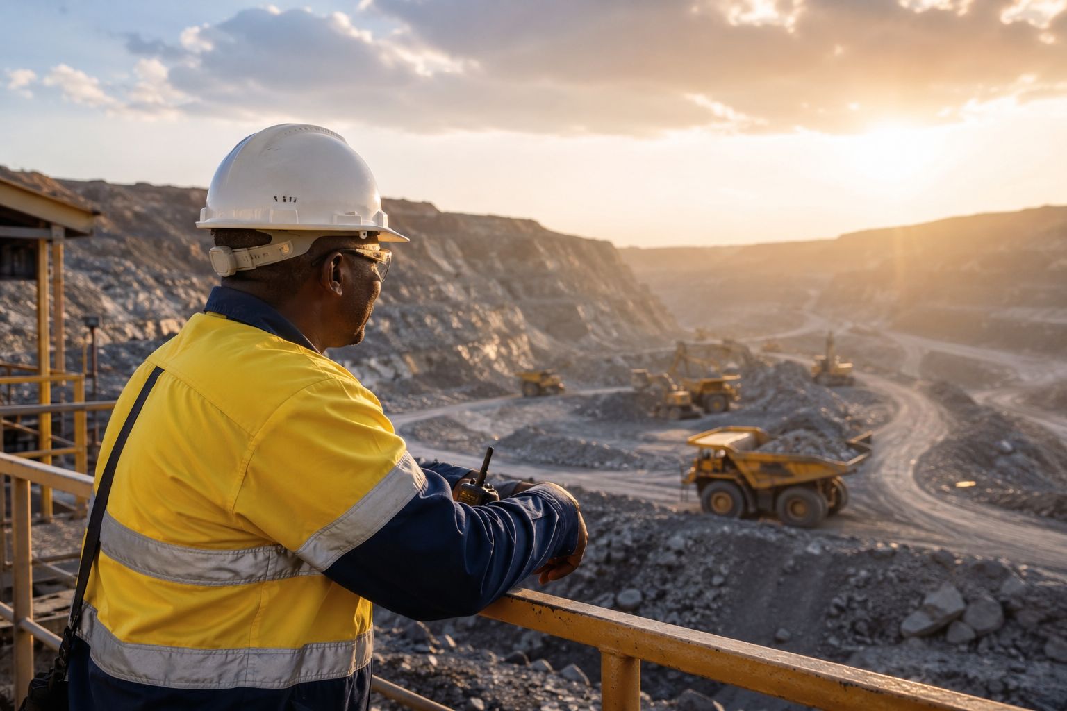 Matukane mining operations at sunset