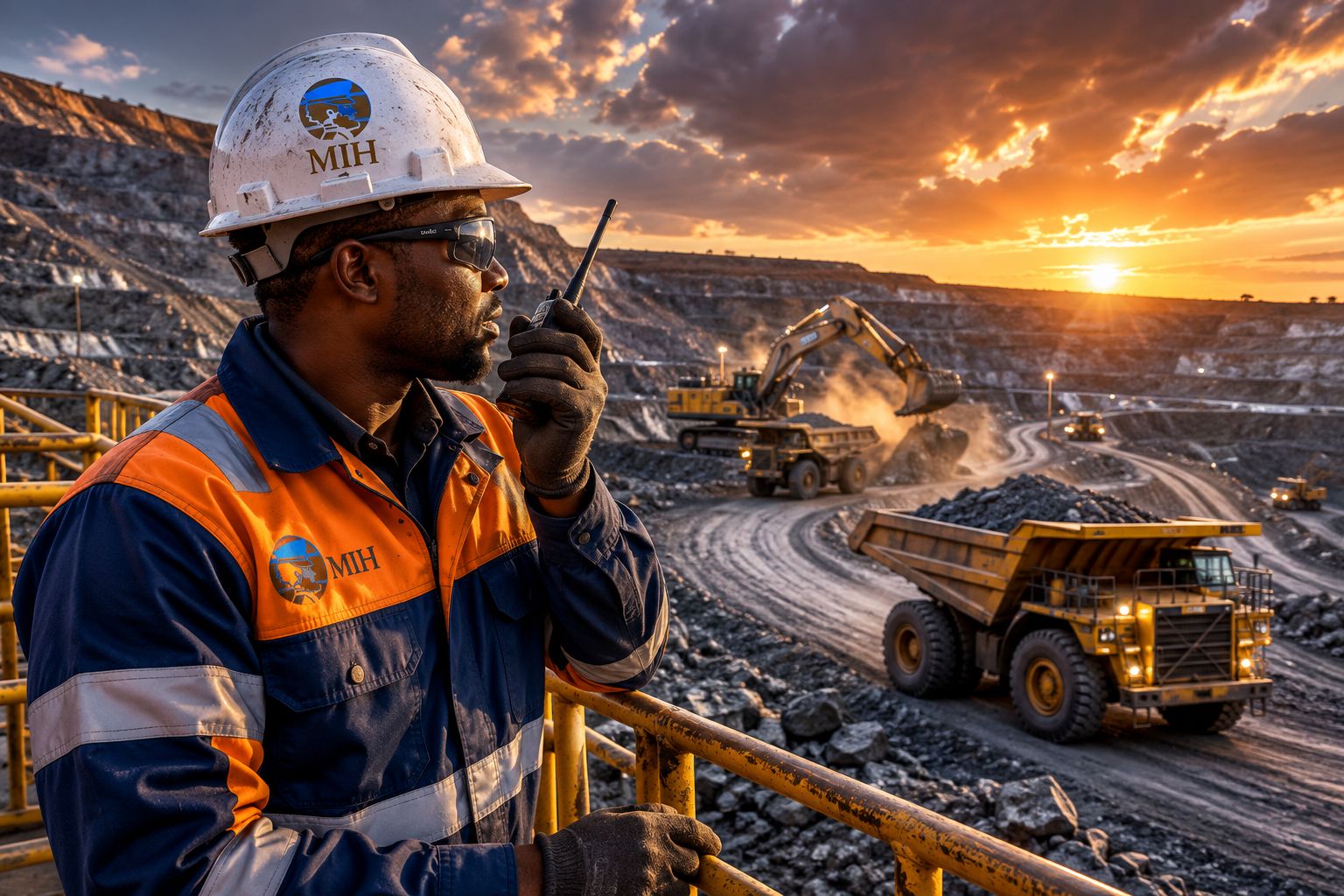 Matukane mining team at an open-cast operation